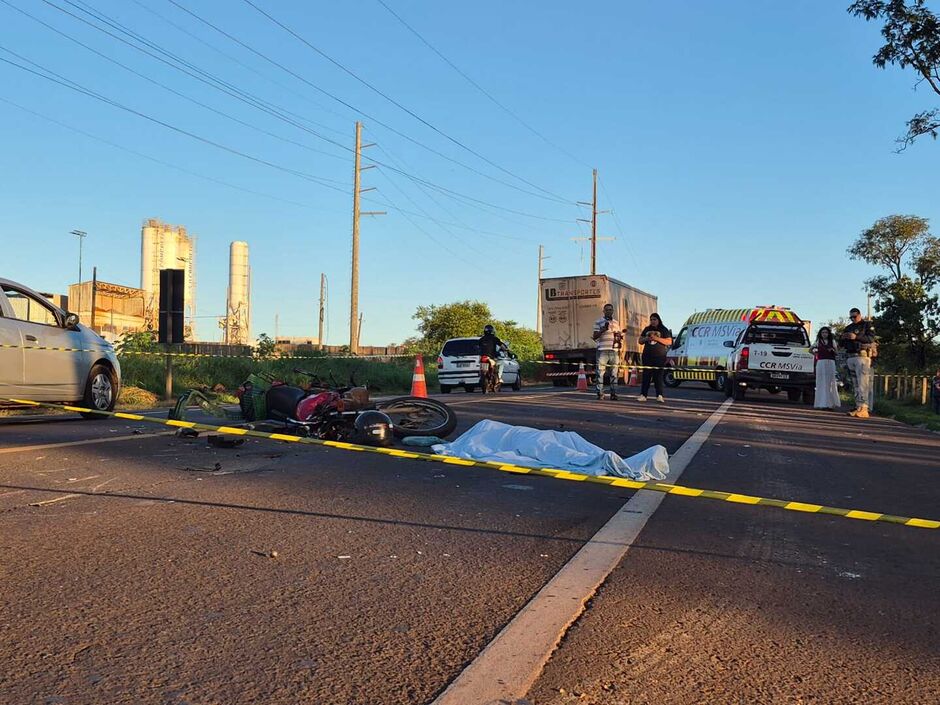 Motociclista morreu após ser atropelado