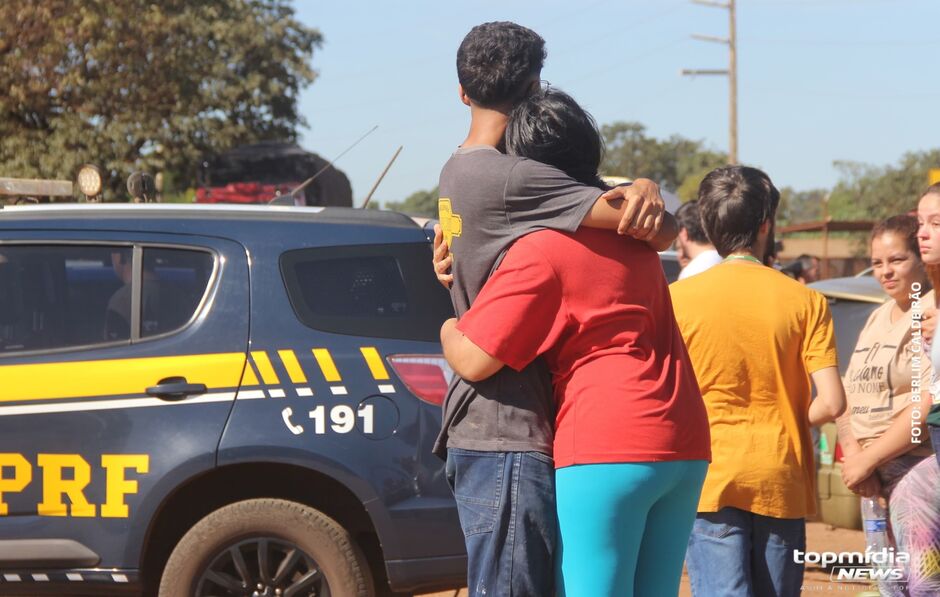 Esposa foi amparada pela mãe e familiares