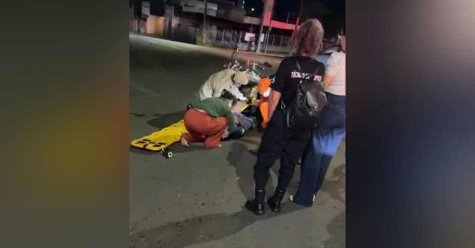 Vítima socorrida pelo Corpo de Bombeiros 