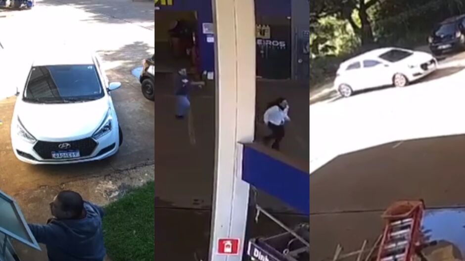 Homem correu atrás da mulher em meio aos funcionários