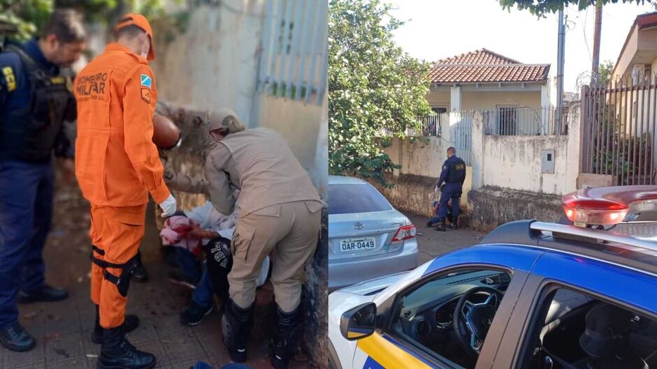 O rapaz foi encaminhado para a Santa Casa em estado grave