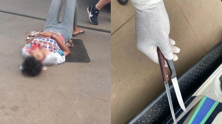 Ela foi contida e presa