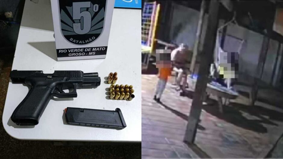 Arma foi apreendida pela Polícia Militar