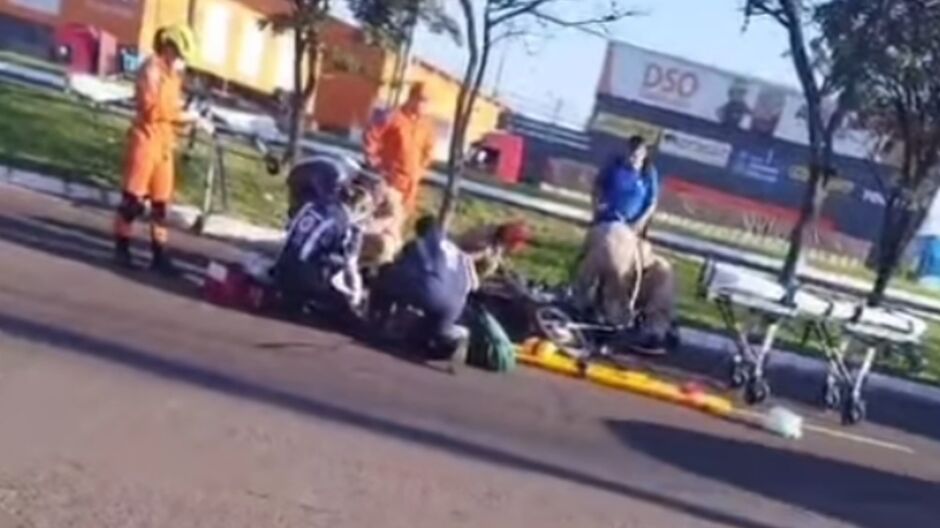Acidente na Consul Assaf Trad nesta segunda-feira 