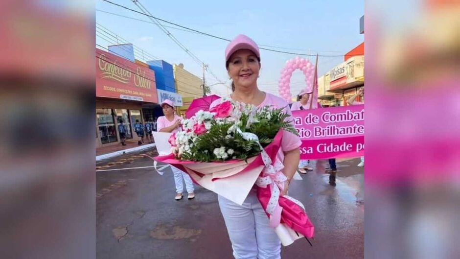 Presidente da Rede Feminina de Combate ao Câncer de Rio Brilhante, Rosa Maria Cancian