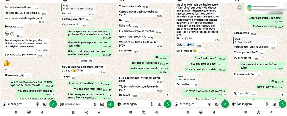 As ameaças vem acontecendo desde novembro de 2024