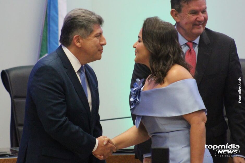 Lídio Lopes e a prefeita Adriane 