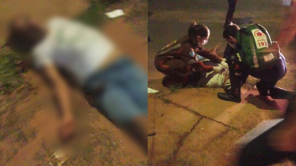 Homem foi socorrido com vários ferimentos