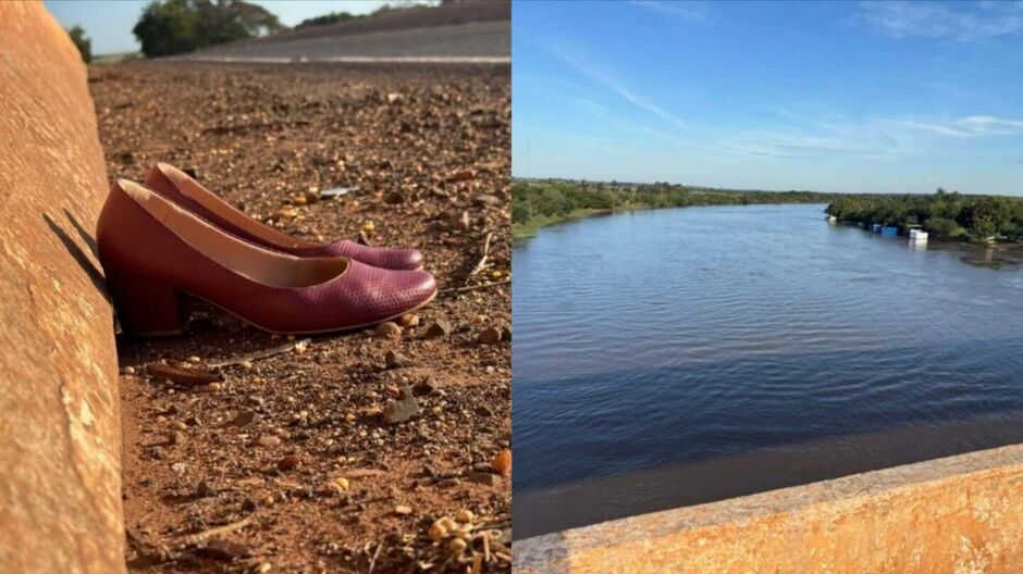 Pares de sapatos e carro da vítima foram encontrados próximo da ponte