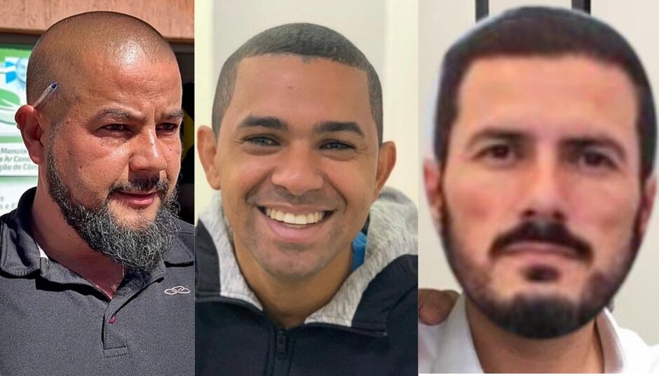 Da esquerda para a direita: Roberto Valenzuela, Ueverton Macedo, conhecido como 'Frescura' e Tiago Basso da Silva