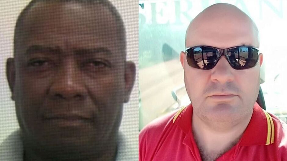 Na esquerda Juarez, vítima que morreu com tiro no olho, a direita o suspeito preso 
