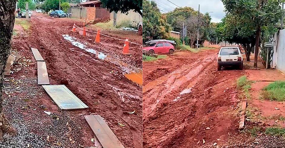 Rua do Tijuca tomada por barro