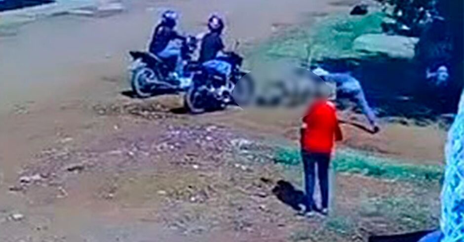 Cena gravada pela câmera de segurança é bastante forte