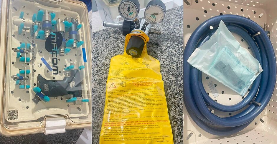 Alguns materiais que chegaram no hospital