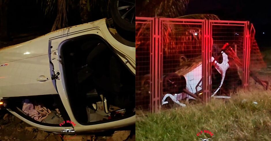 O acidente aconteceu logo após o roubo