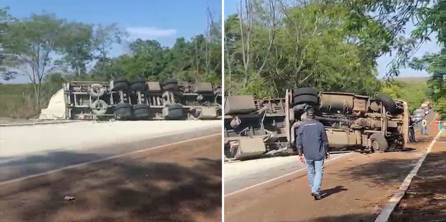 O acidente aconteceu na manhã de hoje