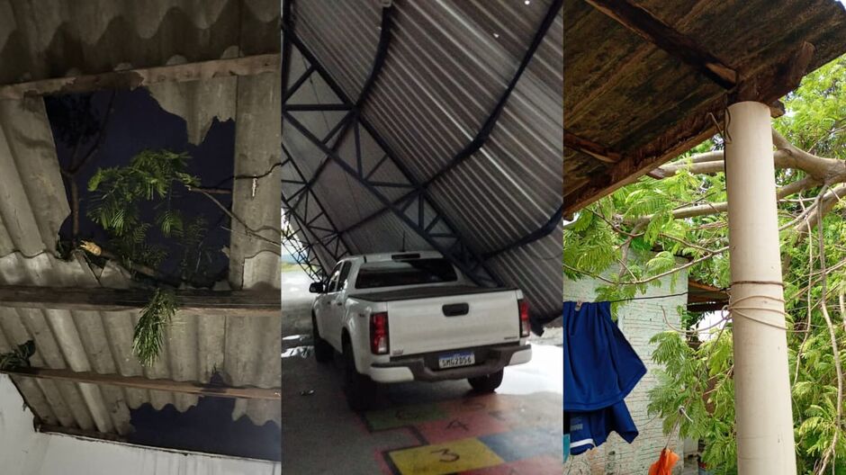 A tempestade aconteceu durante a tarde de ontem