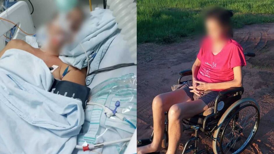 A paciente está lutando pela vida