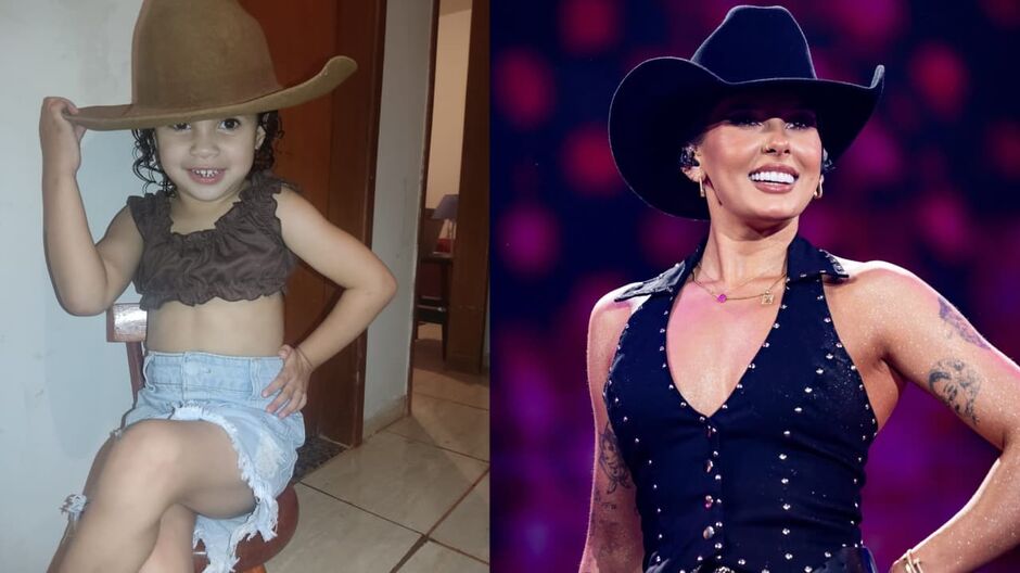 Roupas, chapéu e músicas da Boiadera