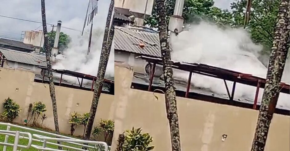 Vazamento foi em grande quantidade 