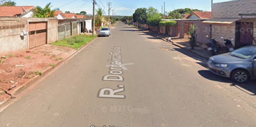 Rua onde está localizada a casa de festas