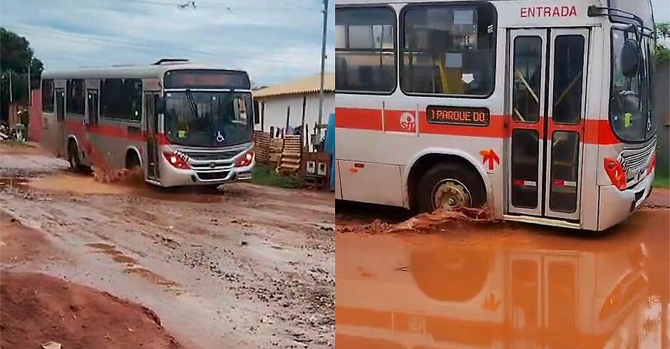 Buracos atrapalham passagem de ônibus na Capital