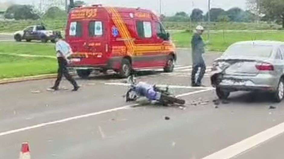 O acidente aconteceu na manhã de hoje