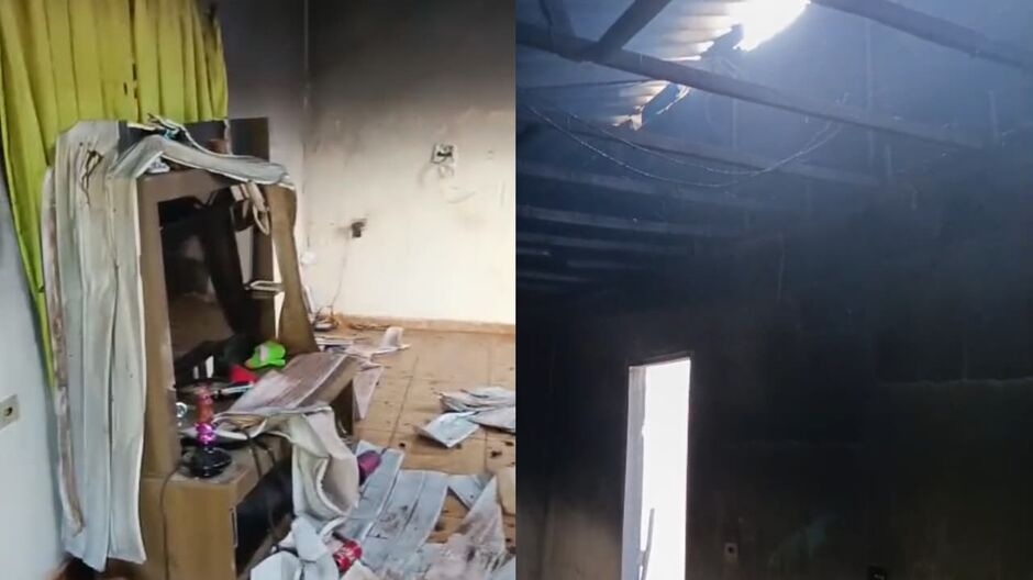 Fogo destrói itens em casa em Anhanduí
