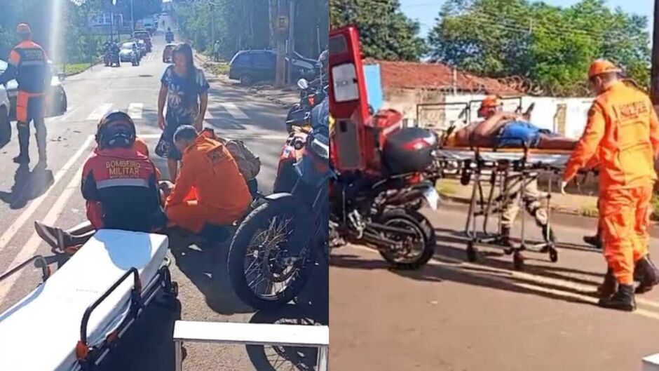 Acidente nas primeiras horas desta segunda-feira no bairro Aero Rancho