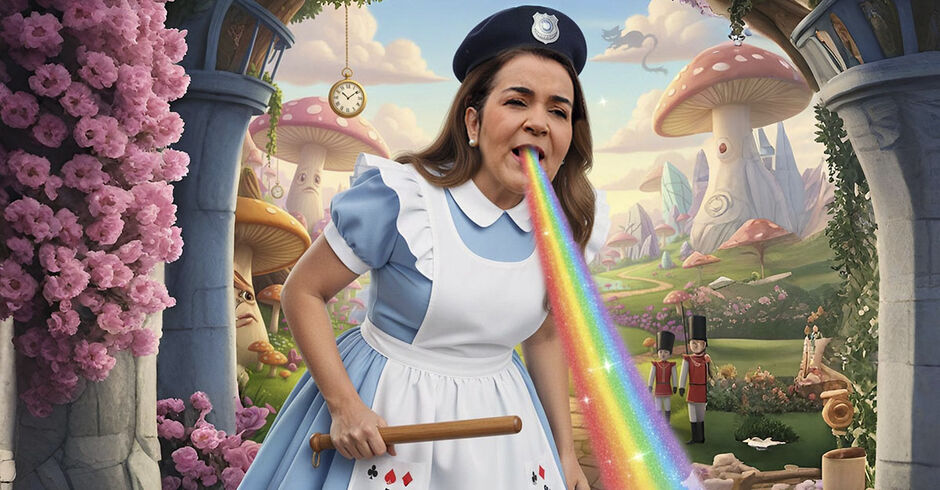 Adriane não segurou os bofes