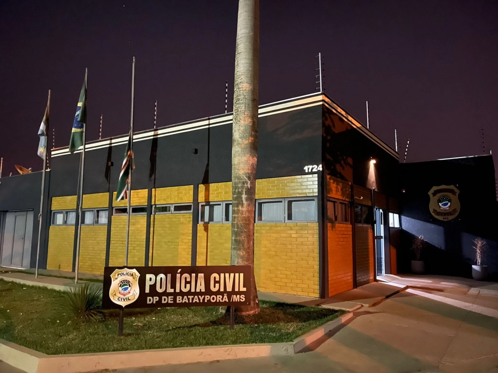 Delegacia onde o caso foi registrado em Batayporã