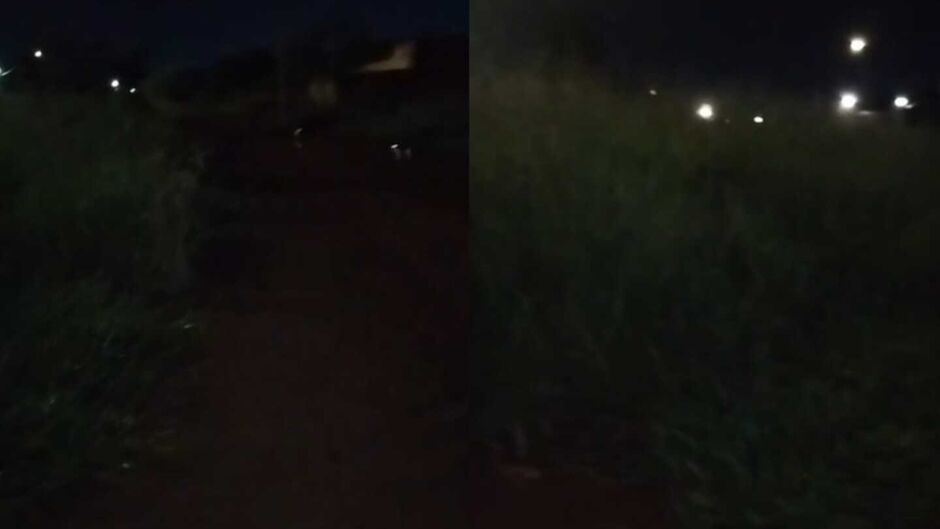 Sem ilumina&ccedil;&atilde;o adequada e limpeza, matagal toma conta das ruas no bairro Rancho Alegre e dificultam passagem de moradores durante a noite