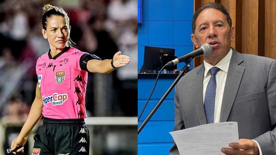 &Aacute;rbitra Daiane Muniz e Gerson Claro