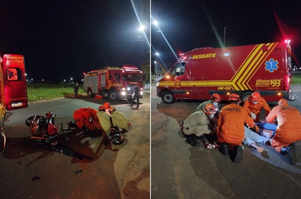 Motorista foge de acidente com moto e deixa jovem ferido em Nova Andradina 