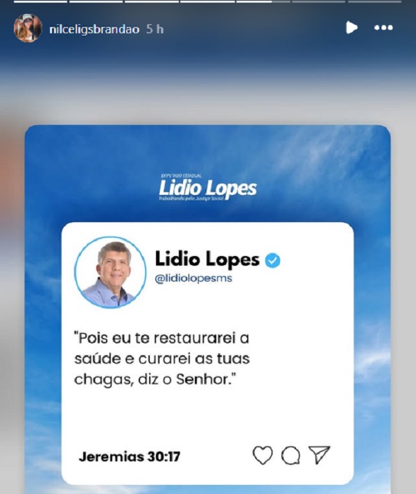 Secret&aacute;rio emplacou esposa no gabinete de L&iacute;dio
