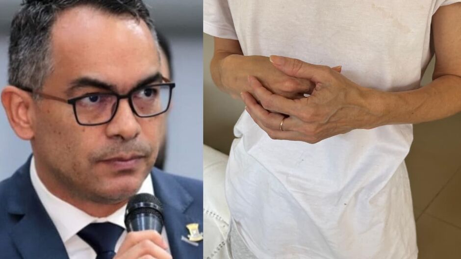 Sandro Benites e a mulher que o denunciou