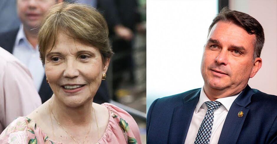 Tereza Cristina e Fl&aacute;vio Bolsonaro
