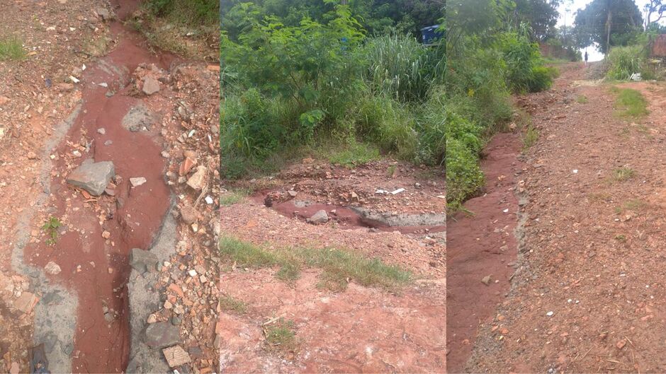 Moradores quase n&atilde;o conseguem se locomover pela Rua Capit&atilde;o devido aos problemas 