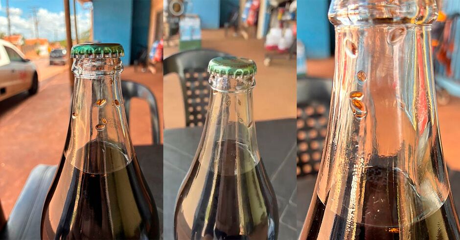 As larvas foram encontradas no produto aparentemente lacrado 