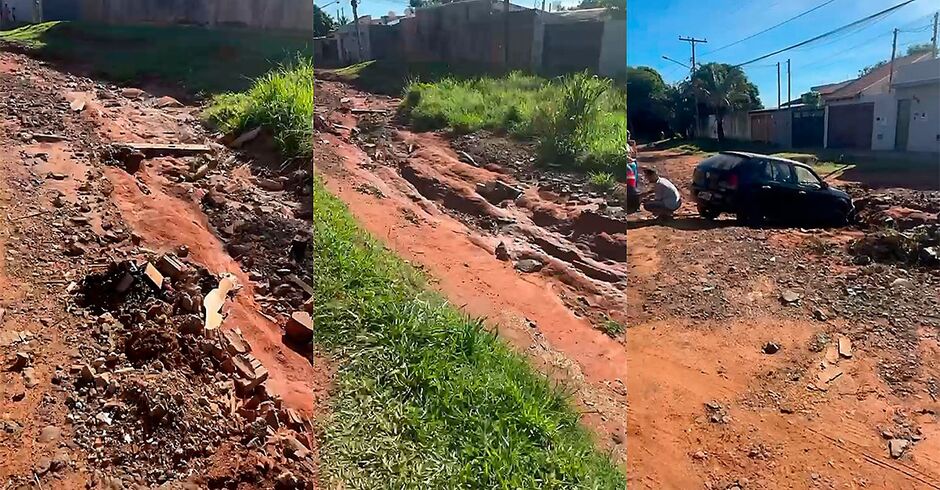 Como que passa? Rua do Los Angeles chama aten&ccedil;&atilde;o por 'buraqueira'