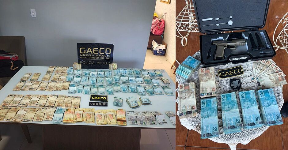 A a&ccedil;&atilde;o apreendeu dinheiro e armas