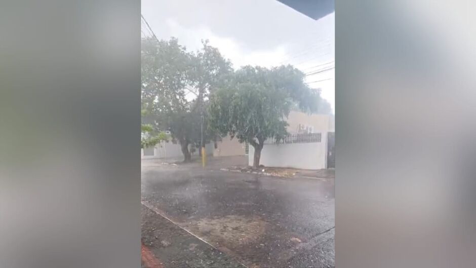 Chuva veio com ventos fortes 