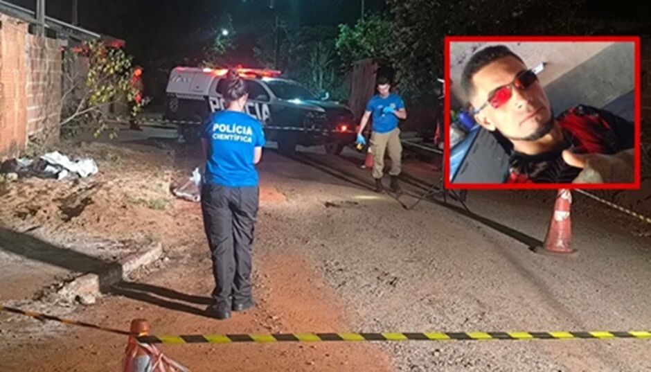 Homem foi baleado no t&oacute;rax e morreu no local 