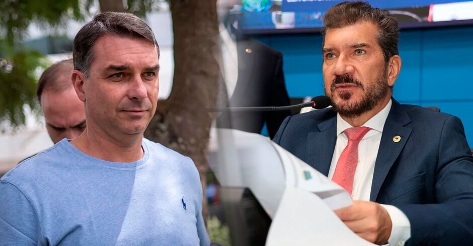 Fl&aacute;vio Bolsonaro e Pedro Kemp