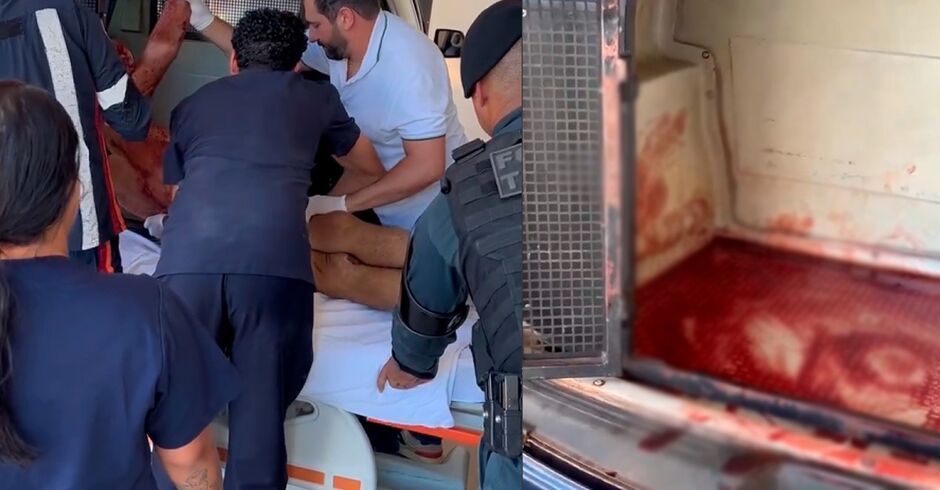 Momento que indiv&iacute;duo chega ao hospital