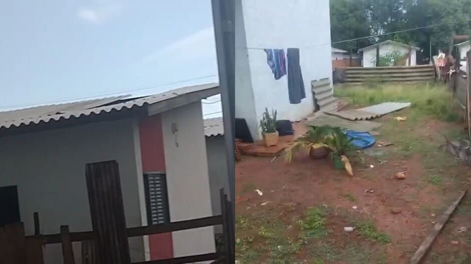 Chuva arranca cobertura de casinhas no Oscar Salazar