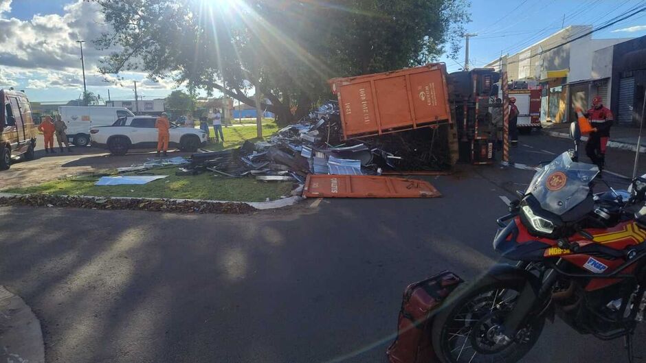 O acidente aconteceu na tarde de hoje