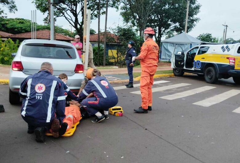 A v&iacute;tima foi encaminhada em estado grave para o hospital 