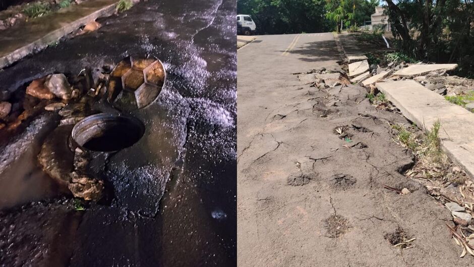 O asfalto causa preju&iacute;zo para os moradores que passam pelo local 