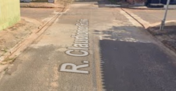Rua onde a arma estava escondida